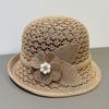 Spring and Summer New Elegant Top Hat, Fashionable and Versatile Woven Rolled Edge Sunshade Fisherman Hat