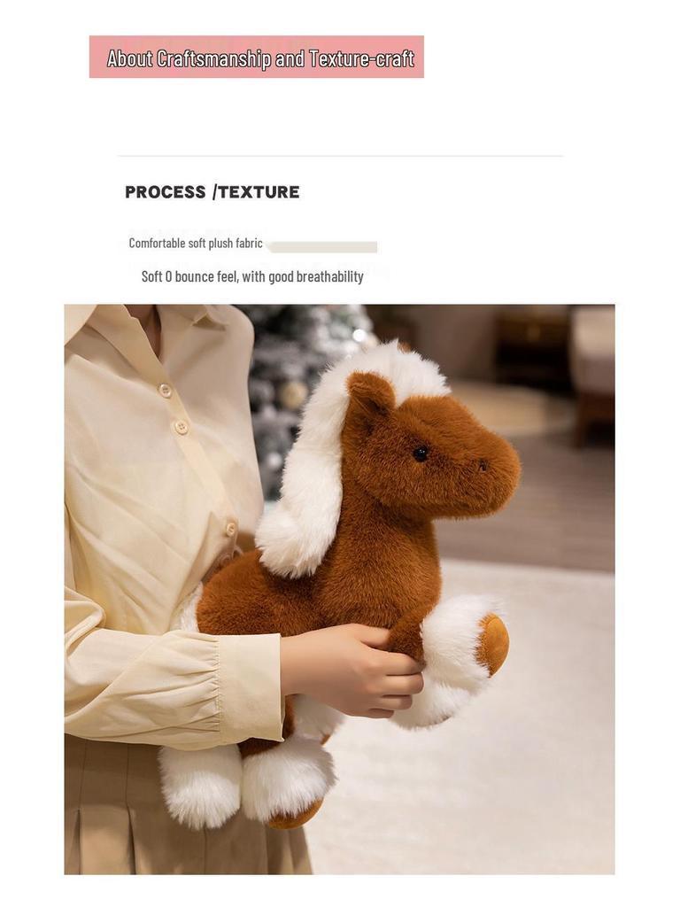 Adorable Pony Plush Doll - Year of the Horse Mascot Gift