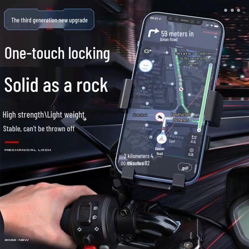 Universal Phone Holder for Motorcycle, Bicycle, Electric Vehicle, and Car