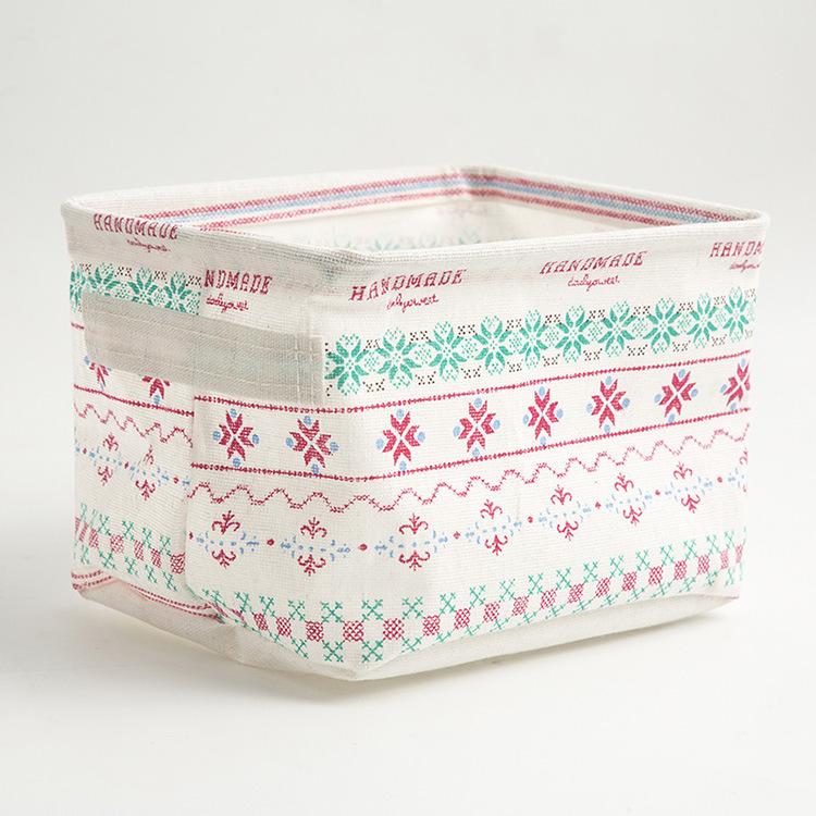 1 stück Baumwolle Leinen Stoff Wasserdicht Desktop Kleinigkeiten Korb Lagerung Box Kosmetik Spielzeug Organizer Unterwäsche Socken Kleidung Storagebag