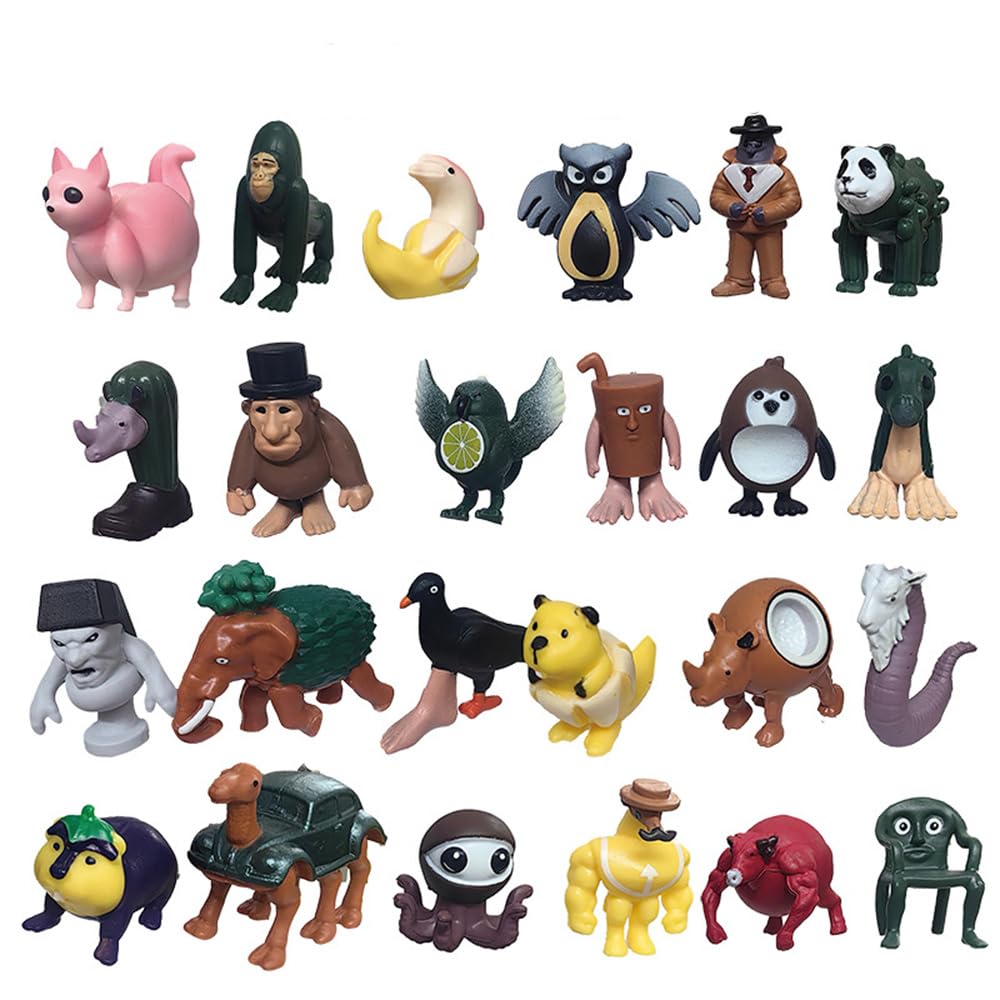 Italian Brain Rot Horror Figures Collection of 24 Mad and Fantastic Memetic Creatures from the Italian Brain Rot Horror 3cm To 5cm Tall Box - Genre,