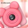 Childrens Digital Camera Adorable Bear Design Double Lens Photography Detachable Stand Simple Interface