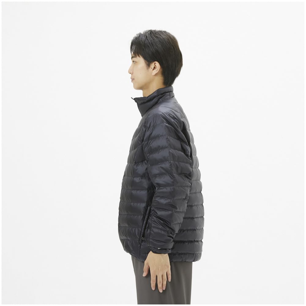 Mizuno Breath Thermo Reflection Gear Daunen Kälte B2MEB501 Jacke, Leichtgewicht, Wetter, Wattierung, Feuchtigkeitstransportierend, Wärmespeichernd, Herren, Schwarz,