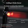 Waterproofs Bicycles Back Light Intelligent Bikes Tail Light Cycling Safety Brake Taillight Brake Sensing Bike Rear Light