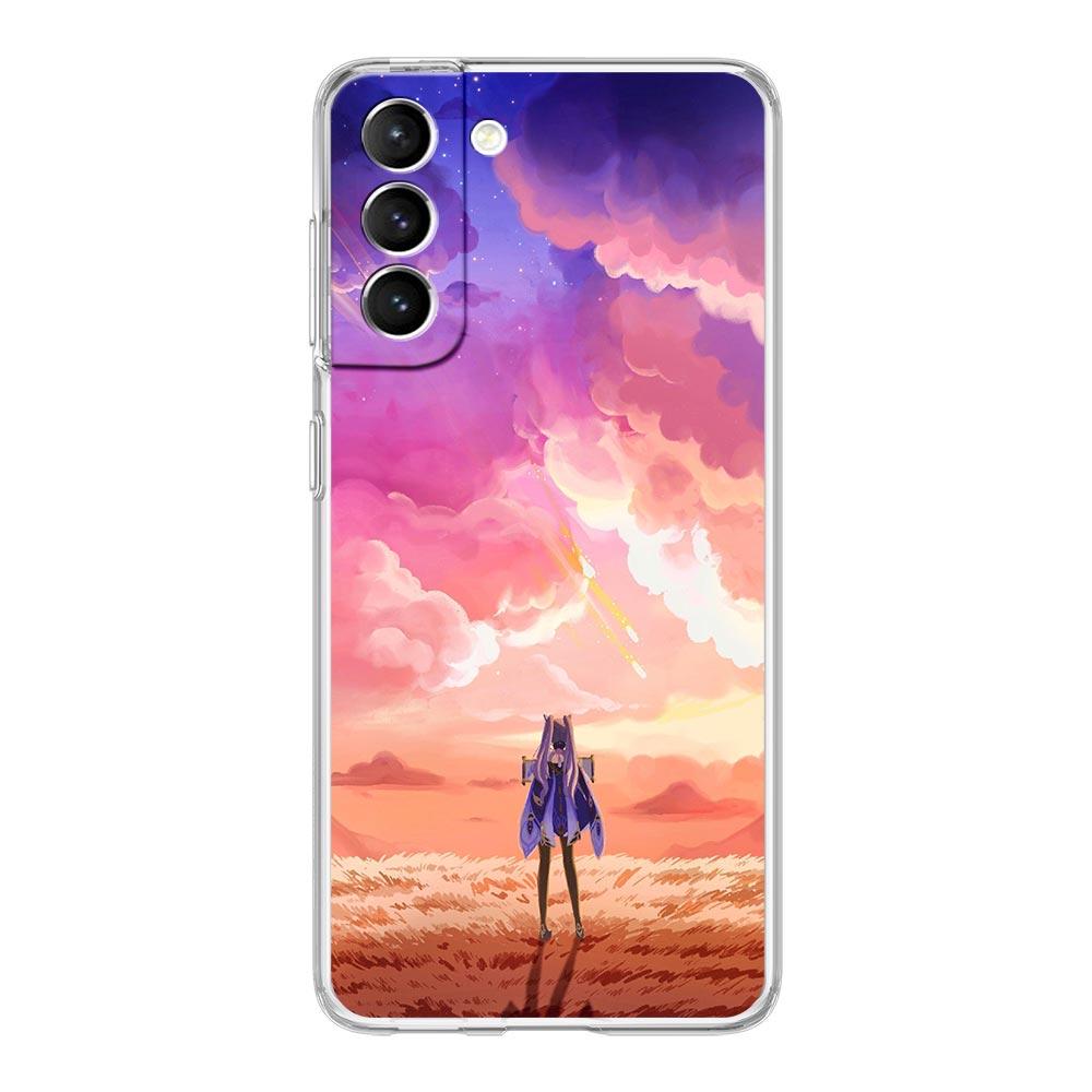 Genshin Impact Game landscape Phone Case For Samsung Galaxy S23 Ultra S22 5G S20 S21 FE 5G S10E S9 S8 S10 Plus Soft Clear Cover