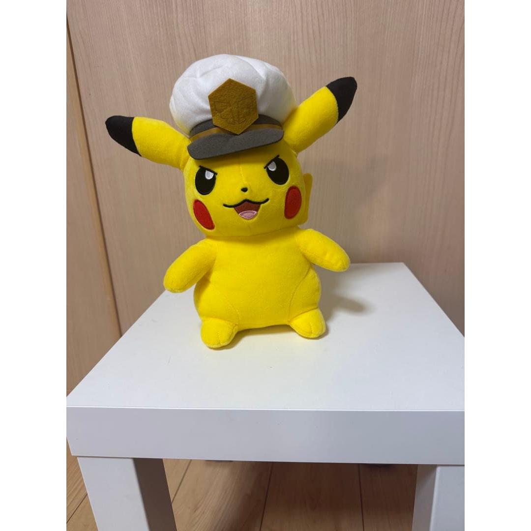 Pokemon Pikachu Plush Toy with Hat Captain Pikachu