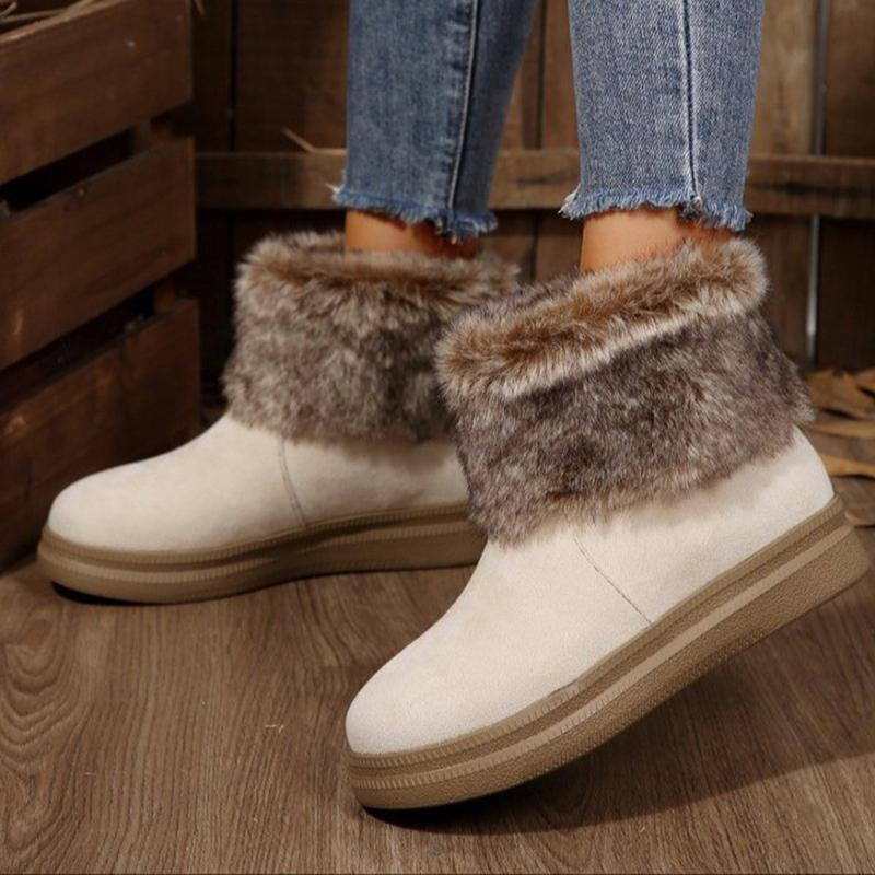 Sněhule s leopardím potiskem z umělé kožešiny Dámské Pohodlné Protiskluzové Teplé Plyšové Zimní Kotníkové Boty Žena Nadměrná Velikost 43 Nazouvací Krátké Kotníkové Boty