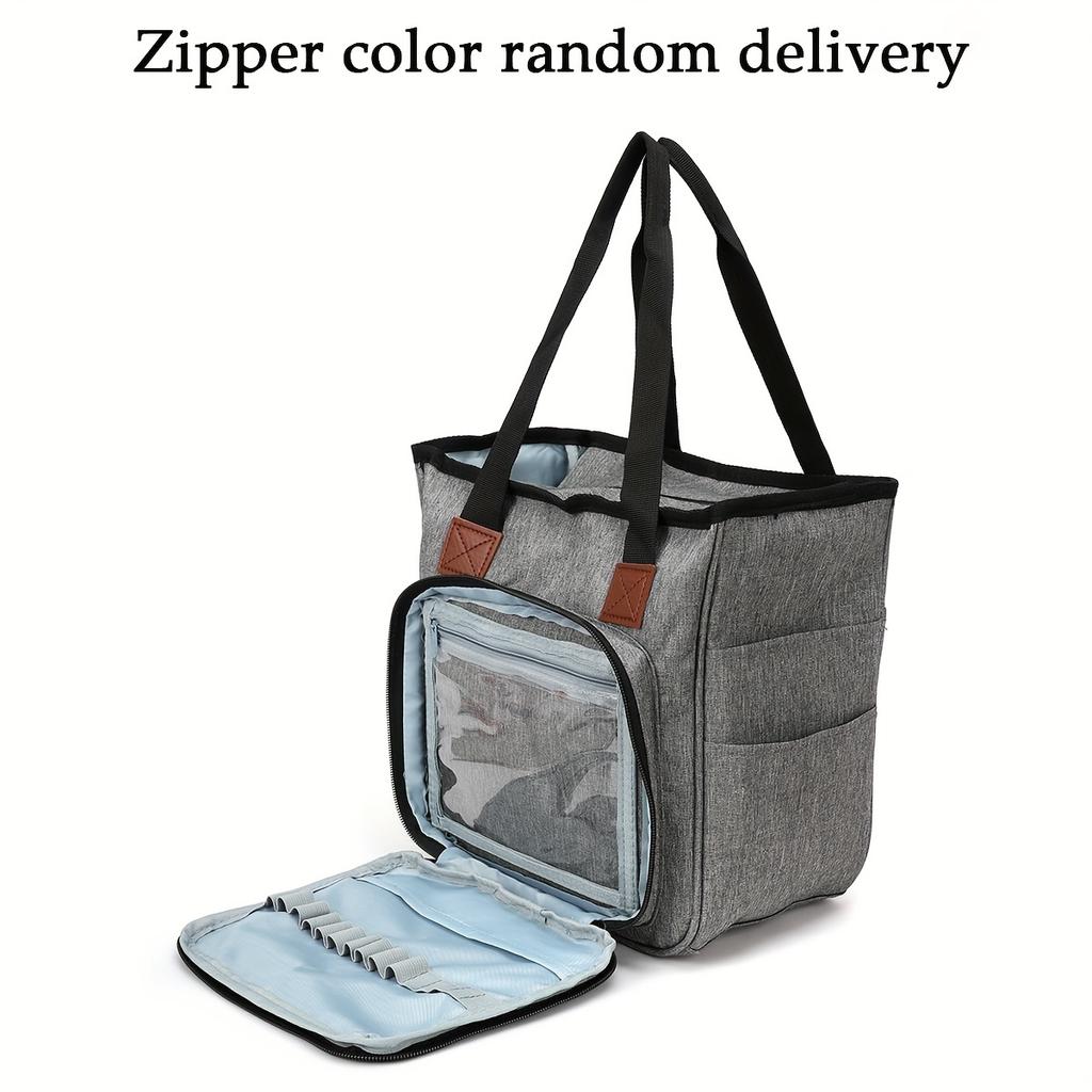 1pc Knitting Yarn Organizer, Knitting Bag Organizer, Yarn Storage Bag, Large Capacity Crochet Tote Portable Bag For Yarn