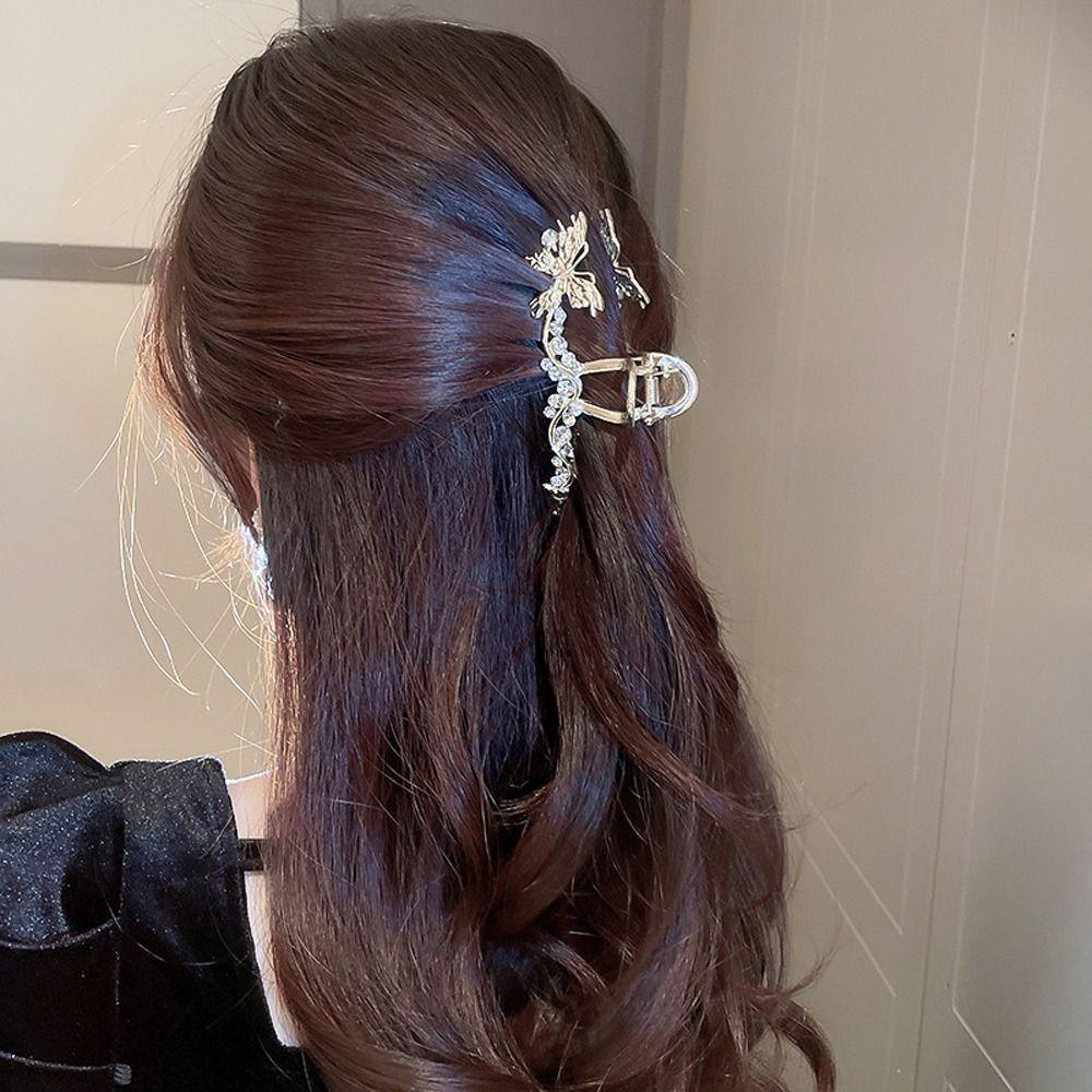 

Butterfly Hair Accessory Women Shark Clip Girl Hair Claw Hair Grip Clip Korean Style Hair Clip A
