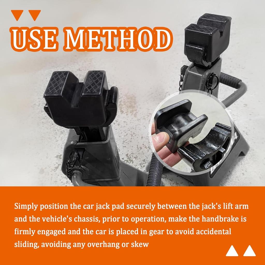 4PCS Slotted Pinch Weld Jack Pad,Rubber Pinch Weld Jack Adapter Provides Cushioning And Non-Slipping,Universal 2 Ton Jack Stand Pads Car Accessories