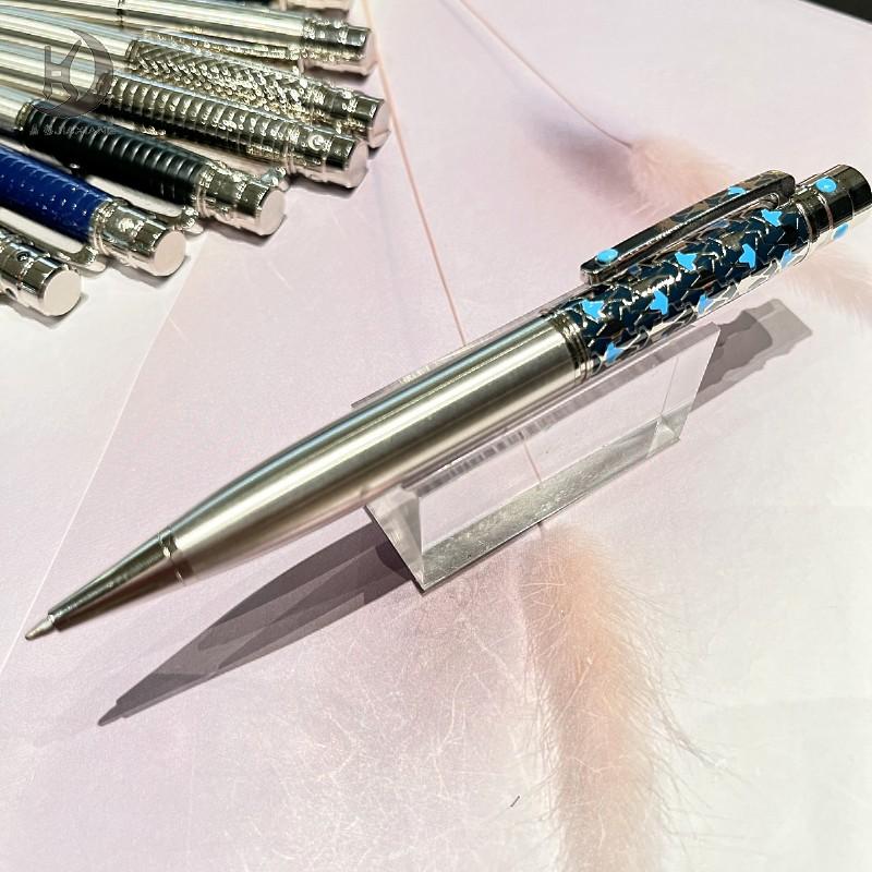 Premium Quality Elegance Metal Ballpoint Pen Blue Ink 1.0mm Tip Souvenir Birthday Festival Gifts Ballpoint Pens