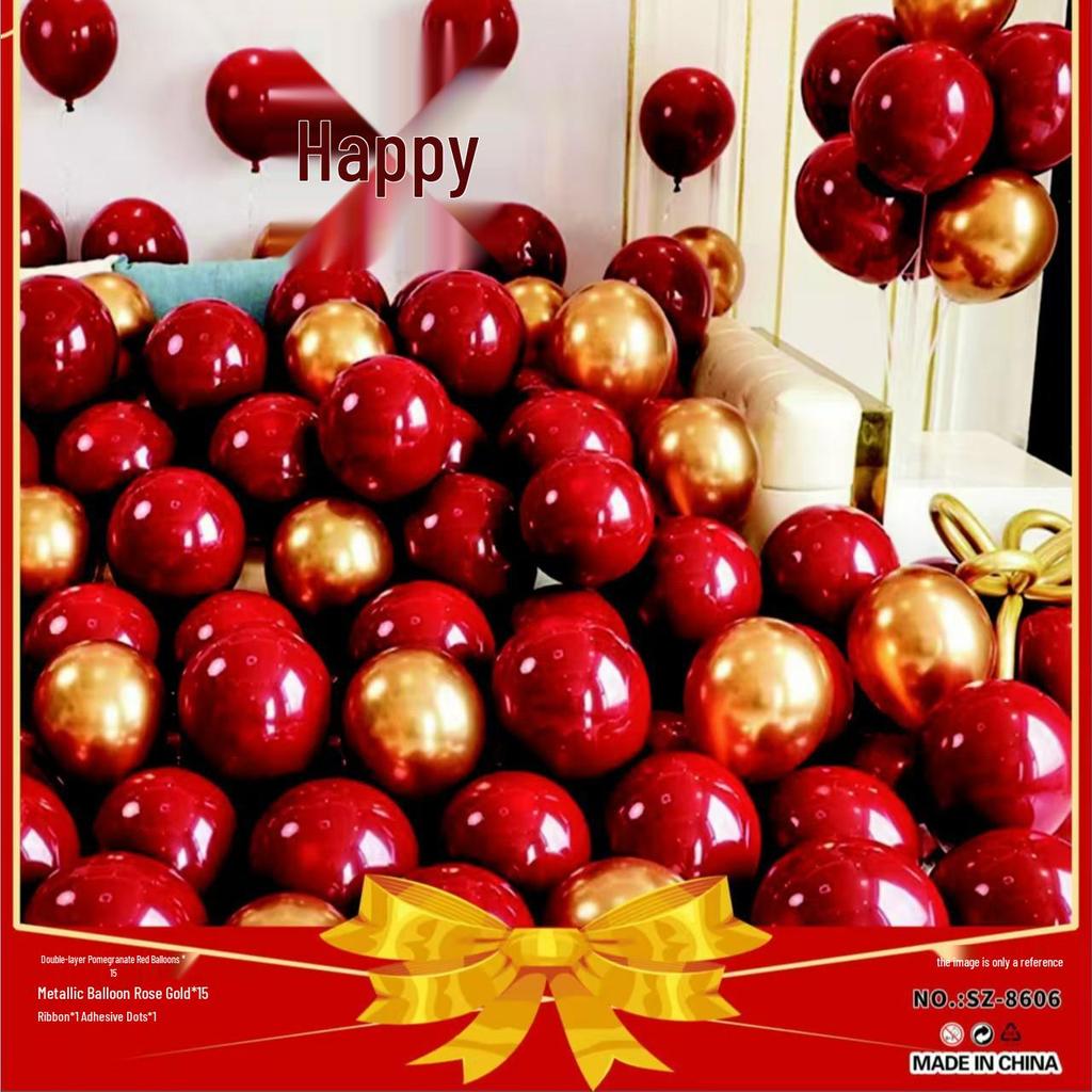 Pomegranate Red Wedding Balloons - 10 Inch Romantic Party & Proposal Décor