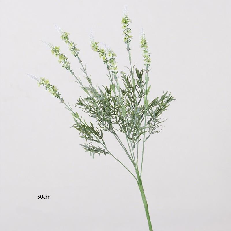 7-Branch 38cm Artificial Lavender Bouquet for Home Table Decor Hotel Wedding Floral Arrangement Fake Flower