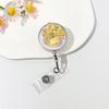 Clear Transparent Flower Retractable Badge Holders For Doctor Nurse Worker Student Name Id Card Holder Keychains Lanyard