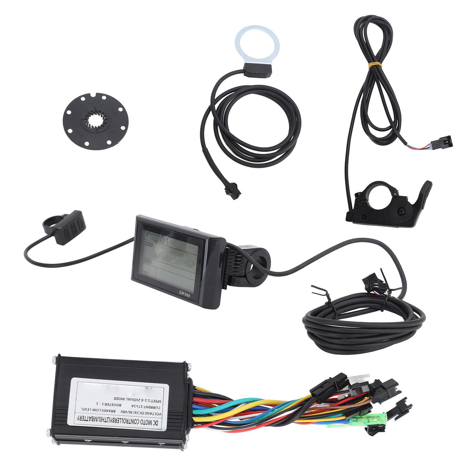 

Комплект для переоборудования электрического велосипеда, 3 режима, контроллер 17A SW900, дисплейная панель, ручка газа для большого пальца, скорость FT8C