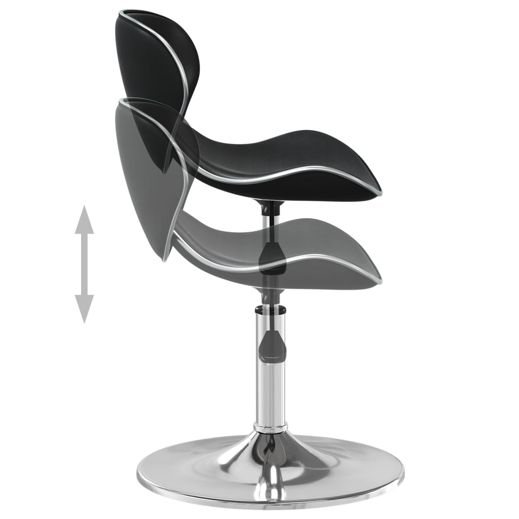vidaXL Esszimmerstuhl Schwarz Kunstleder