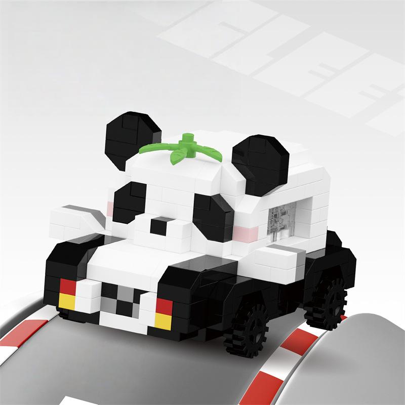 Cute Small Fleet Cartoon Animal Doll Toy Building Blocks Set with Planes Tanks Cars - Educational Puzzle Assembly Kit for Kids