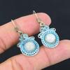 Halloween Sale Rainbow Moonstone Stone 925 Silver Dangle Drop Earrings Jewelry