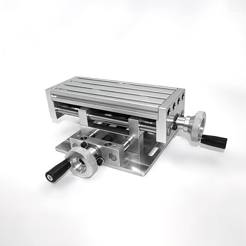 High-Precision Multifunctional Mini Milling Machine with Bench Drill Vise and XY Axis Dovetail Work Table