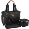 Large Capacity Diaper Bag Moms Travel Tote With Insulated Bottle Pocket Multiple Compartments