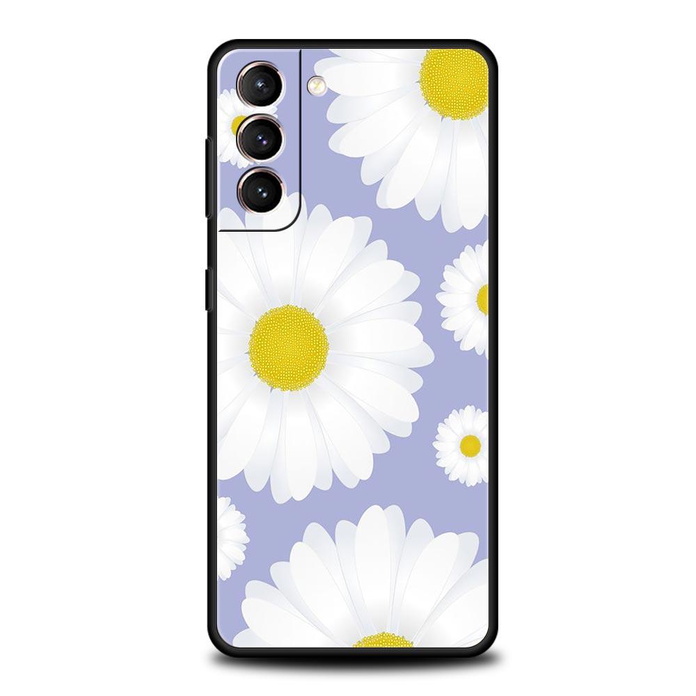Phone Case for Samsung Galaxy S26 S25 S24 S23 S22 S20 S21 FE Ultra Plus S25 Edge 5G Soft TPU Fashion Fresh Little Daisy Flower