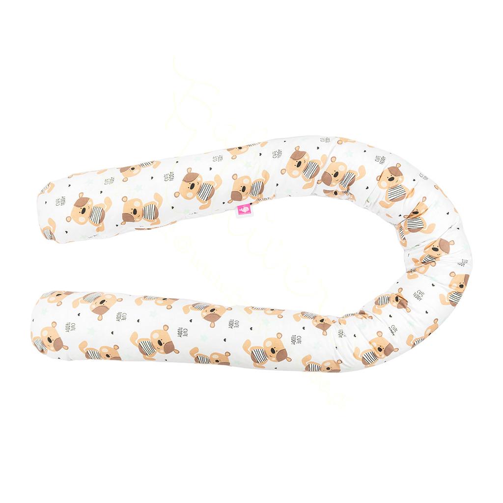 Crib Bumper Minky Roll Pillow 200cm - Bear