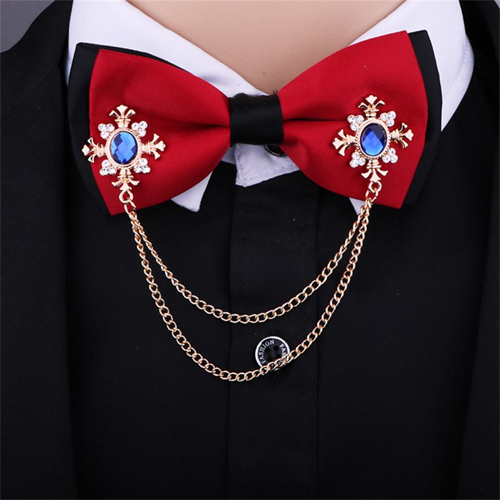 Elegant Tassel Rhinestone Cross Collar Pin For Shirts Fashionable Enthusiasts Suit Shirt Collar Brooch Trendy Jewelry