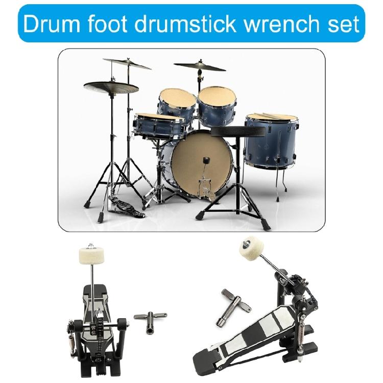 Single Bass Drum Pedal with Felt Beater Stick & Drum Key Kick Drum Pedals for Beginner & Professional Drummers Enduring