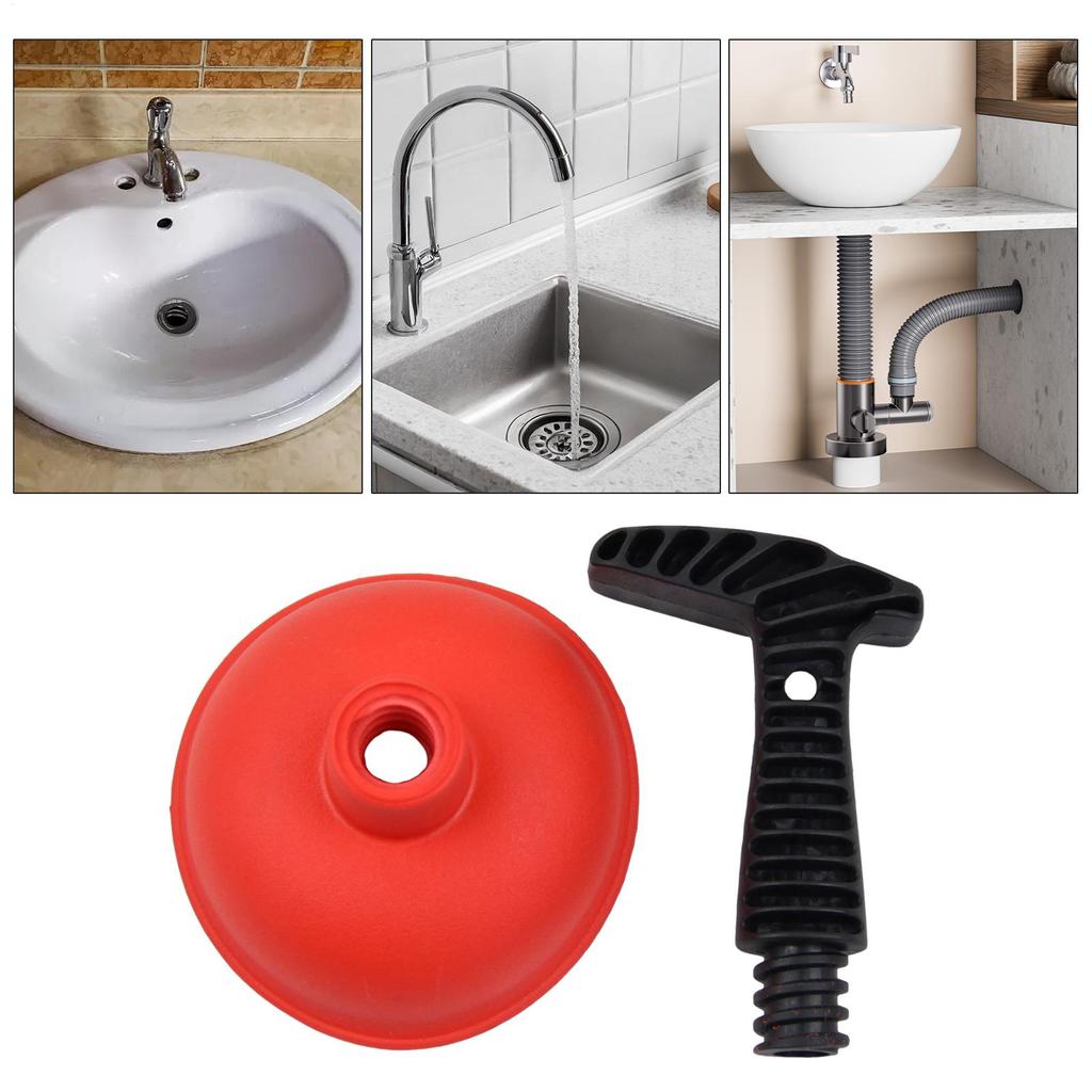 Powerful Drain Plunger - Heavy-Duty Unblocker for Clogged Toilets, Showers, Bathroom Sinks, Kitchens & Tubs