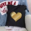 Women Shopping Bags Black Printing Foldable Handbags Eco Shopper Shoulder Bag Canvas Tote Environmental Storage Handbag
