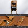 Vintage Full Grain 21 Inch Leather Laptop Large Backpack Casual Bookbag Daypack Camping Travel Rucksack Knapsack