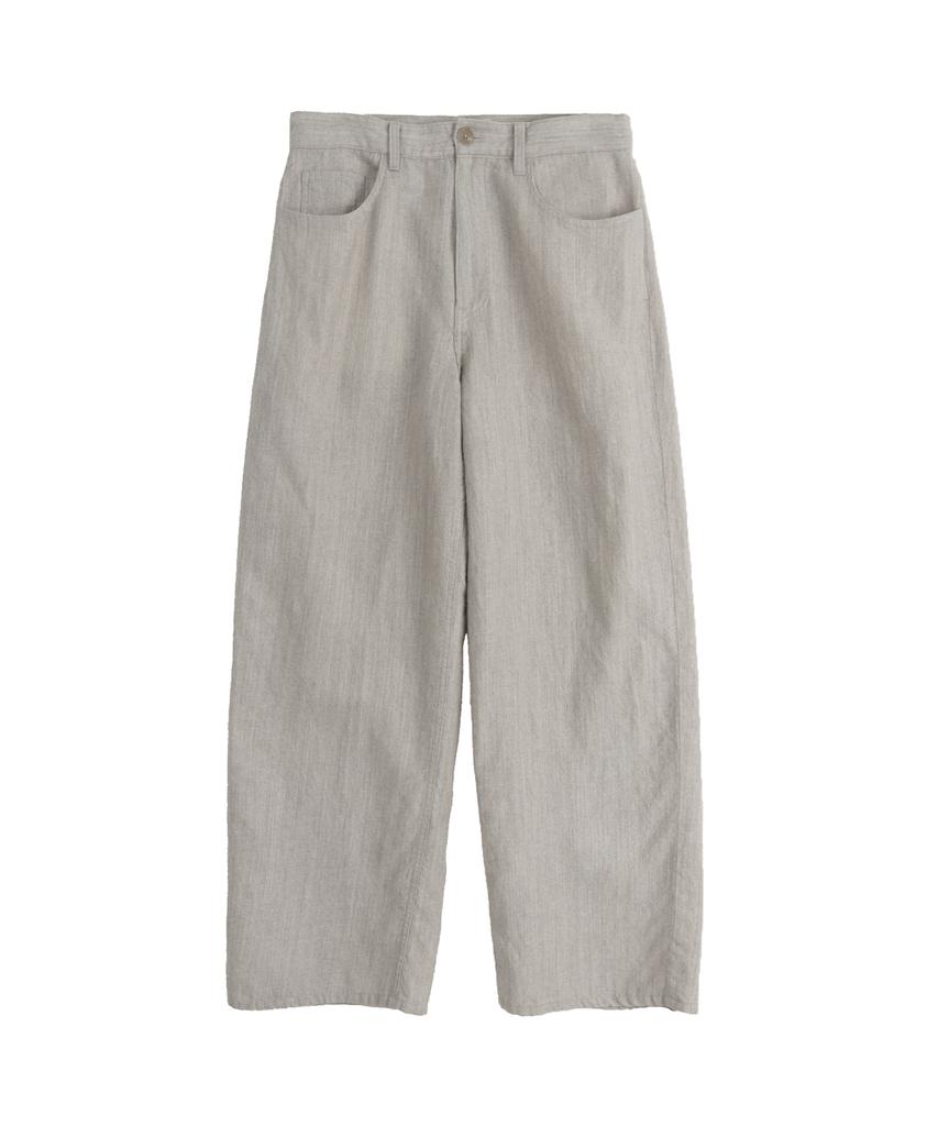 Beulaunyadeu Boiled Wool Twill Pants, Stone