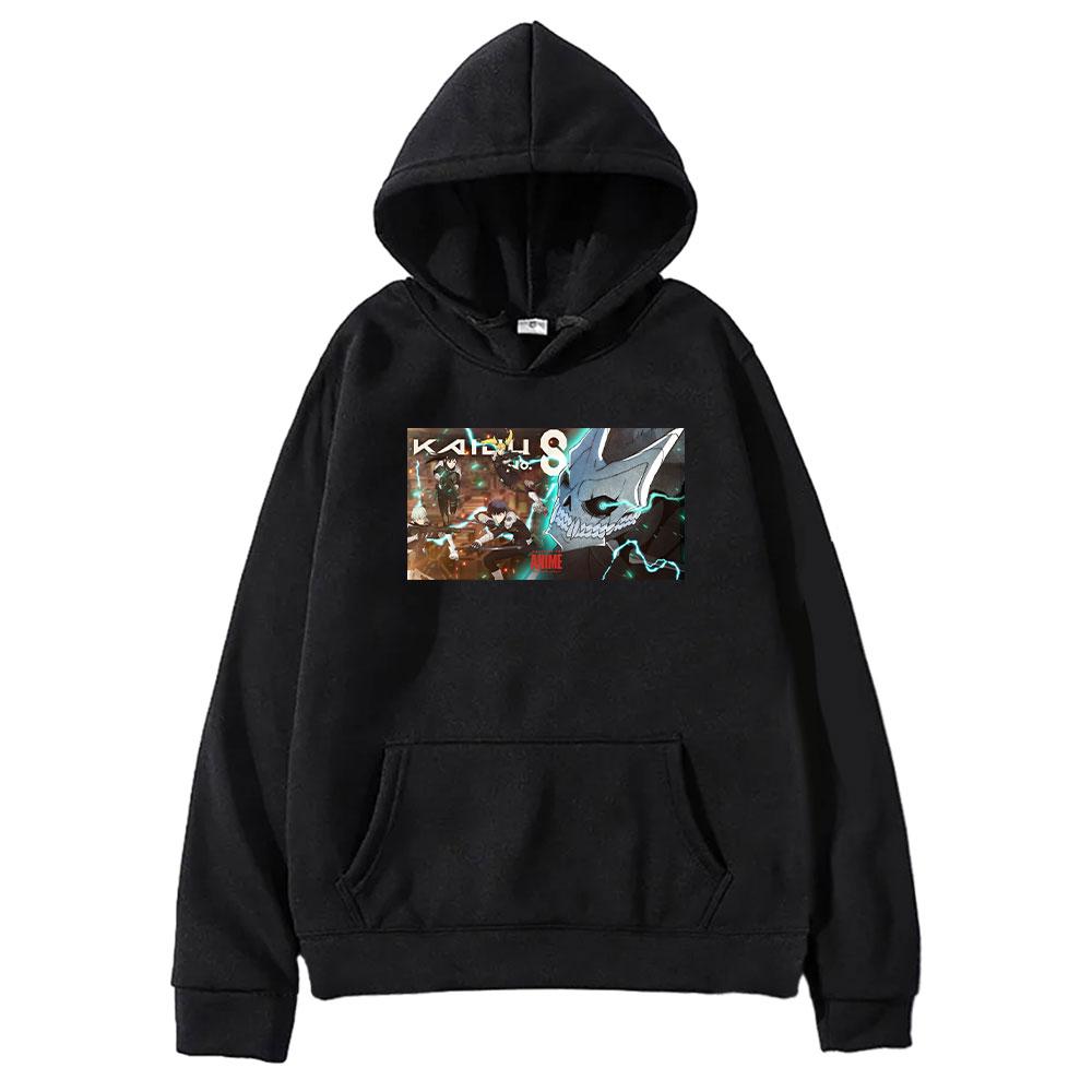 Japan Anime Kaiju No. 8 Cool Printed Men Women Hoodies Casual Oversized Streetwear Classic Simple Pullover Harajuku Sweatshirt
