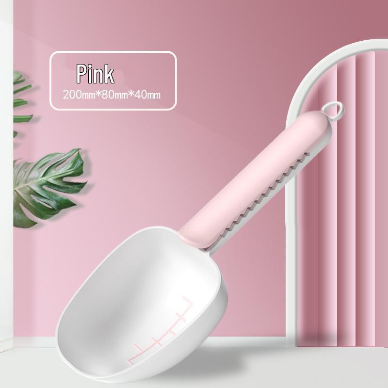 Dual-Use Pet Food Scoop and Sealing Clip with Long Handle - Cute Dog and Cat Supplies