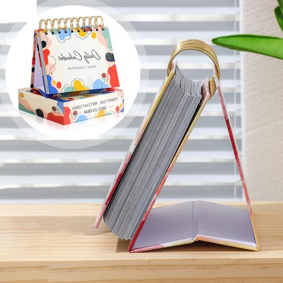 Motivační inspirativní denní kalendář s inspirativními citáty Živé barvy Anglická písmena Kalendář na 365 dní Stolní dekorace Kancelářské doplňky