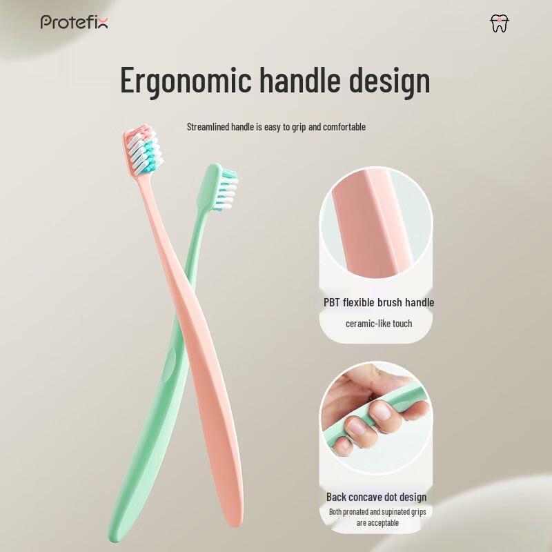 PROTEFIX X-Type Orthodontic Toothbrush for Braces (2-Pack)