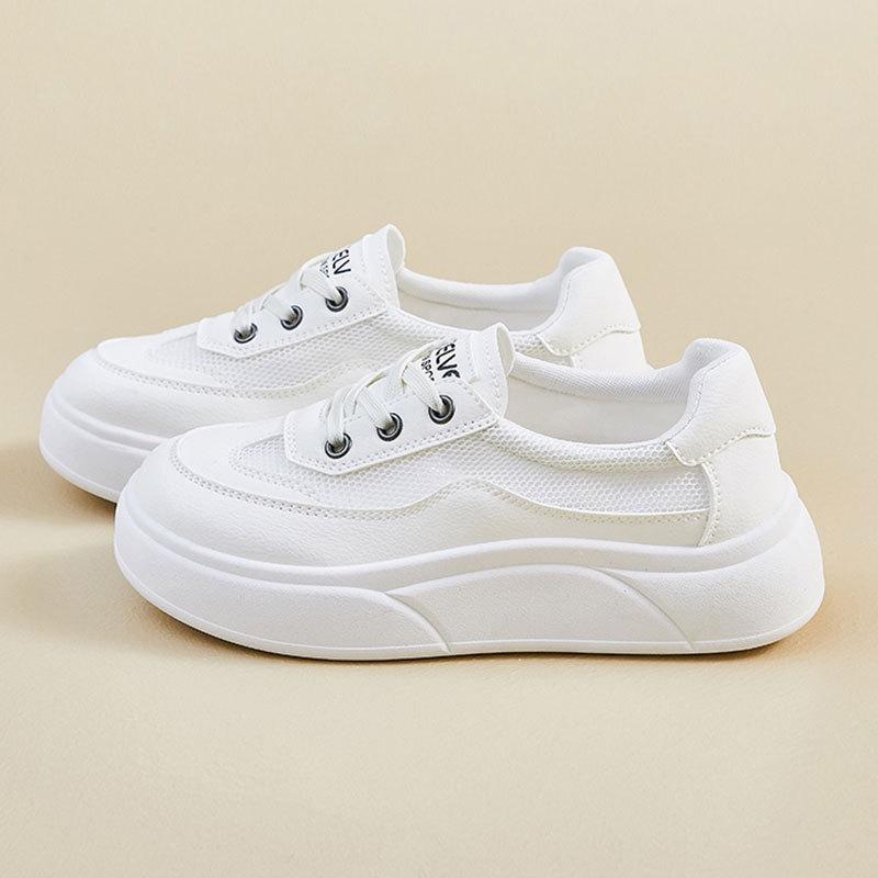 

Imitation leather women s shoes thick baseplate shoes women s 025 new summer breathable mesh sports little white shoes thin mesh shoes 40 белый