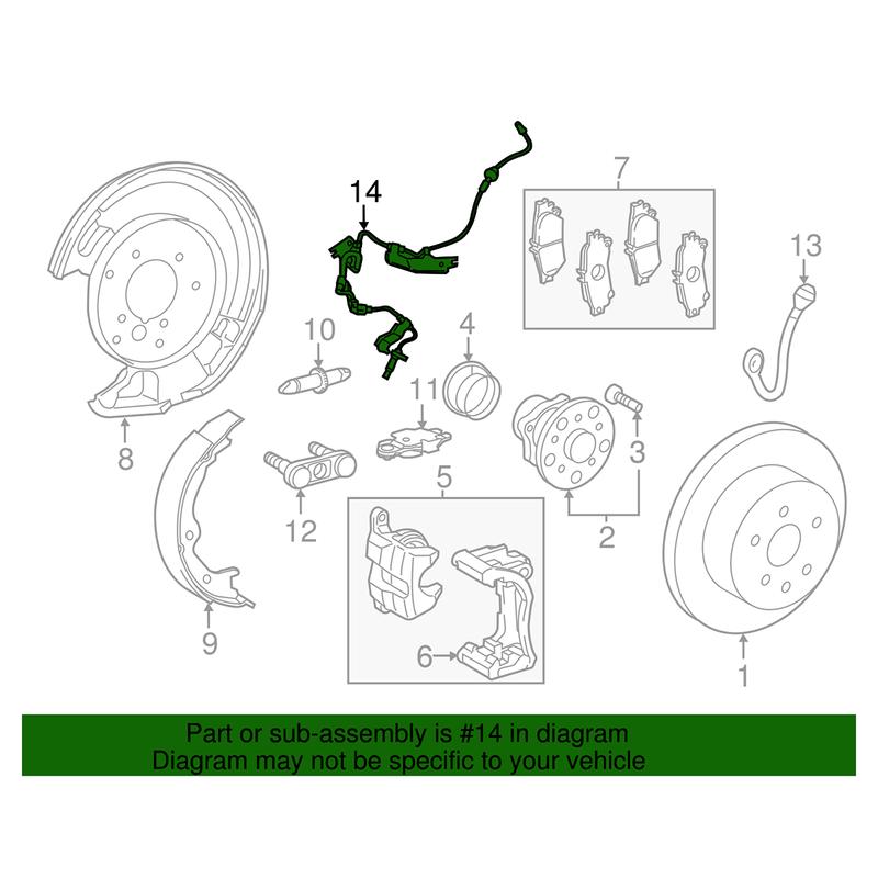 New OEM 89546-30080 8954630080 ABS Wheel Speed Sensor Rear LH for LEXUS GS SERIES 2011-2020 IS350 2014-2020 | 1 Year Warranty
