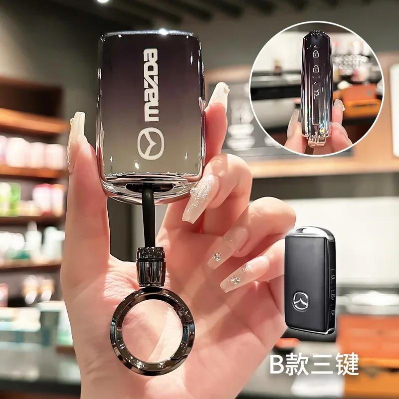 For  TPU Car Remote Key Cover Case Mazda 3 6 cx30 MX30 cx9 x9 cx5 x5 cx8 MX5 ss30 Keychain Protector Bag Remote Fob Shell Cover GF6