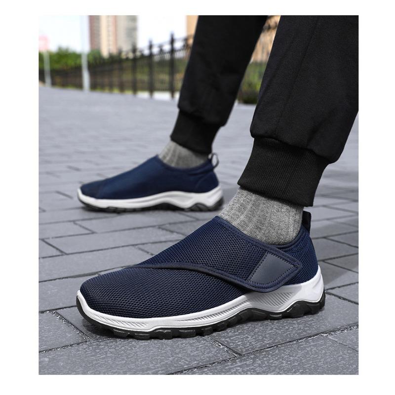 Men's Mesh Breathable Casual Shoes Velcro Single Shoes