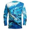 Fishing T Shirt 3D Printing Men's T-Shirts Autumn Long Sleeve Shirts Oversized T-Shirt Casual Men's Clothing O-Neck Mens Clothes