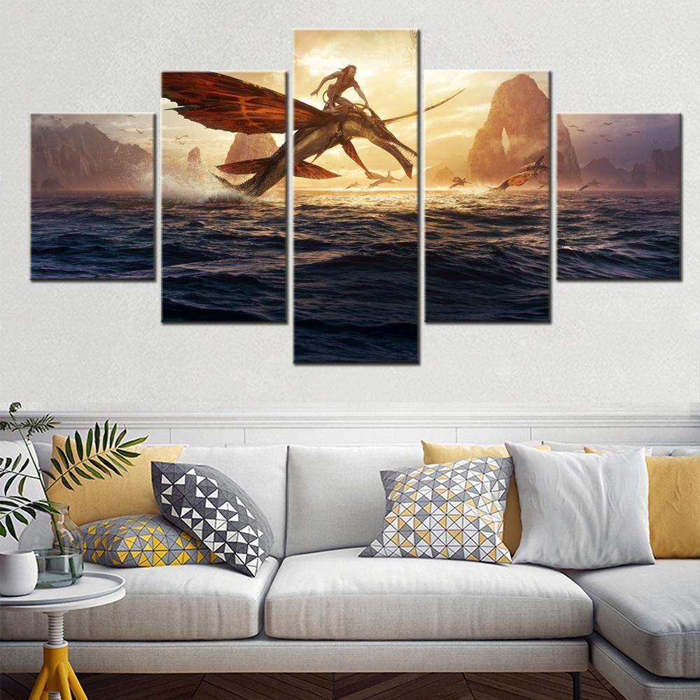 

5 Piece Canvas Wall Arts Poster Painting Famous Movie Figure Wallpaper Modular Picture Print Living Room Bedroom Mural Framework 20x35 20x45 20x55cm