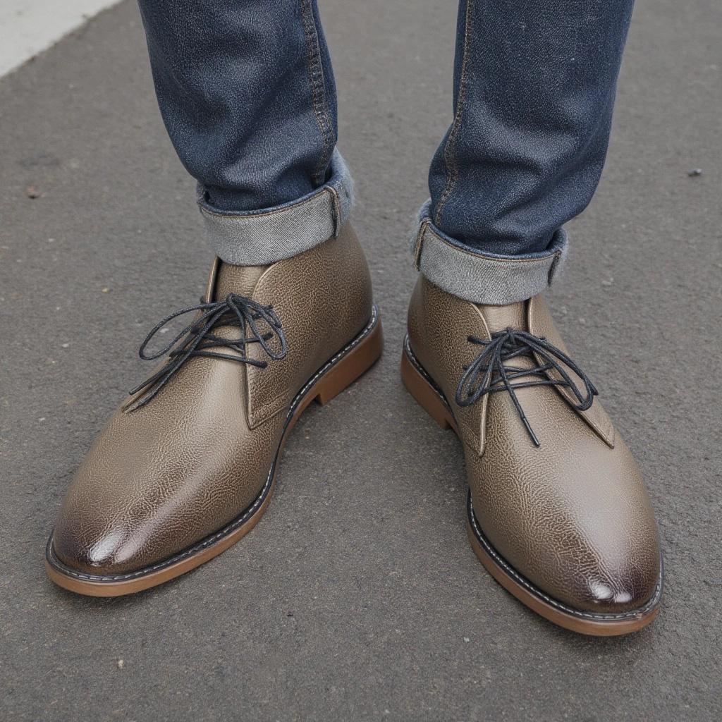 Boots Leather Retro Brand 2026 Casual Comfortable Fashion Outdoor Walking Shoe