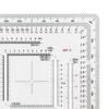 Acrylic Ruler Construction Ruler For Precise Measurements 2.75 X 2.75 7 Cm X 7 Cm Transparent Color Crescent Shape
