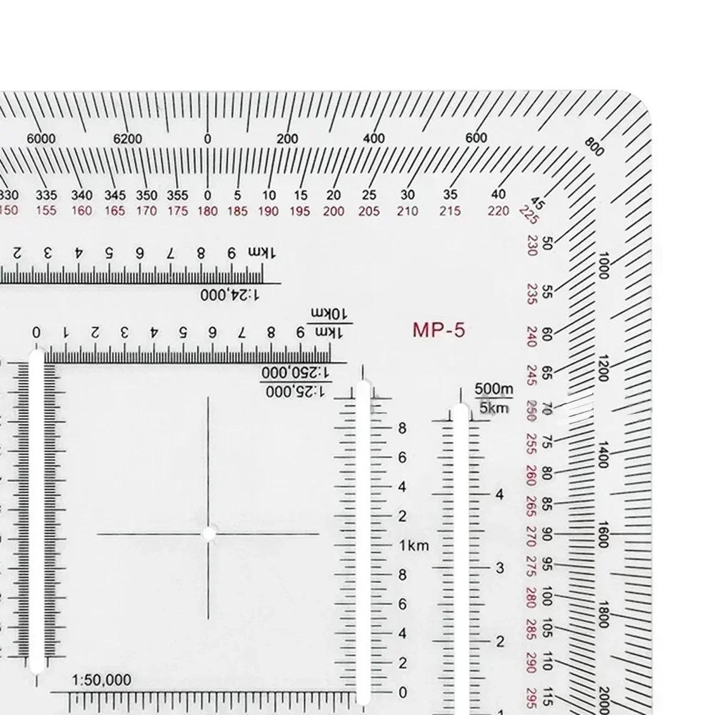 Acrylic Ruler Construction Ruler For Precise Measurements 2.75 X 2.75 7 Cm X 7 Cm Transparent Color Crescent Shape