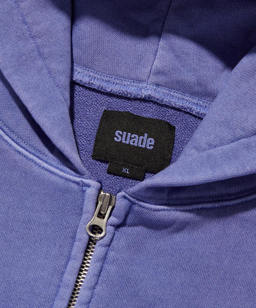 Suade Loose Suade Hood Zip Up [Pigment Purple]
