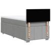 Box Spring Bed with Mattress Light Grey 100 x 200 cm Fabric