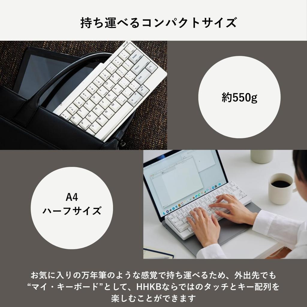 PFU Keyboard HHKB Professional HYBRID Japanese Type-S Layout/White