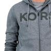 Michael Kors Solid Color Drawstring Zipper Hooded Long Sleeve Sweatshirt Men tops Gray CF452895MF-ASH