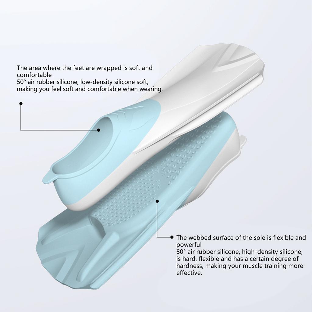Swim Training Fins Travel Size Flippers Professional Swimming Fins Comfortable Silicone Short Flippers for Women Man